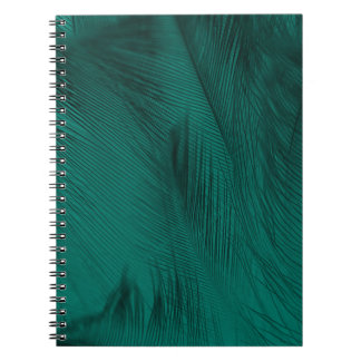 Mörk grönt Vintagen Feather Struktur Anteckningsbok