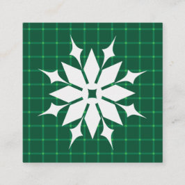 Mörk grönt vintersnöflingor, helgdagar på  vinter fyrkantigt visitkort