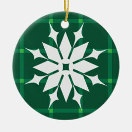 Mörk grönt vintersnöflingor, helgdagar på  vinter julgransprydnad keramik