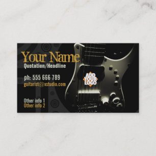 Mörk Grungegitarr med logotypvisitkorten Visitkort