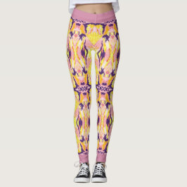 Mörk Guacamaya damasker Leggings