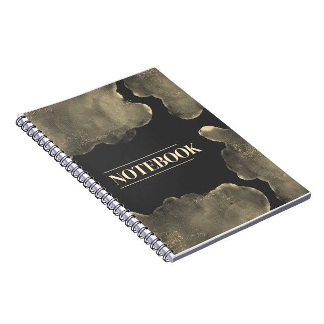 Mörk Gul Elegant Modern Anteckningsbok  (Högra Sidan)