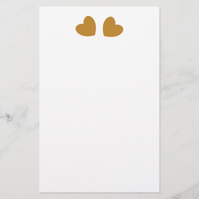 Mörk Guld Graphic Heart Design B09 Brevpapper (Framsida)
