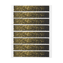Mörk guld gult faux glitter-miniatyrdiagram etikettband