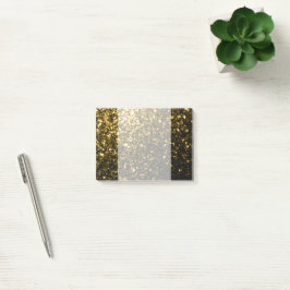 Mörk guld gult faux glitter-miniatyrdiagram post-it block