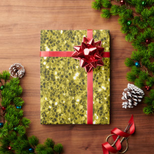 Mörk guld gult faux glitter-miniatyrdiagram presentpapper