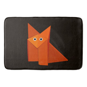 Mörk gullig Origami räv Badrumsmatta
