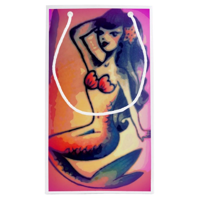 mörk-haired sjöjungfruskönhet (Baksidan)