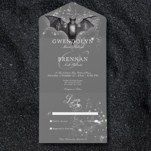 Mörk Halloween Glam Fladdermus & Diamonds No Midda