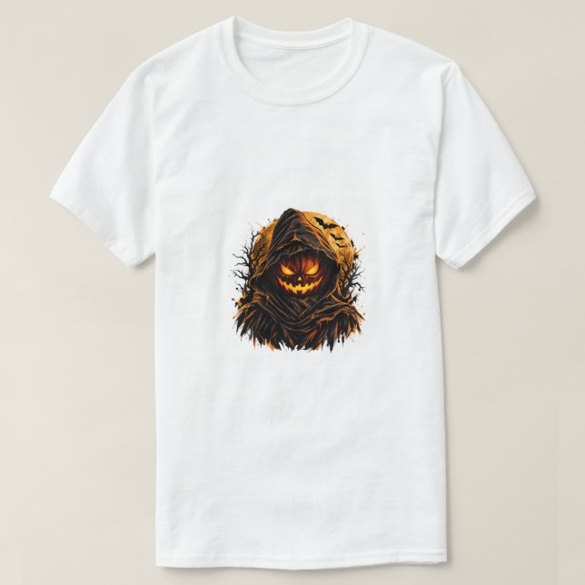 Mörk Halloween-pumpa – gotisk Jack-O-Lantern Hor T Shirt (Design framsida)