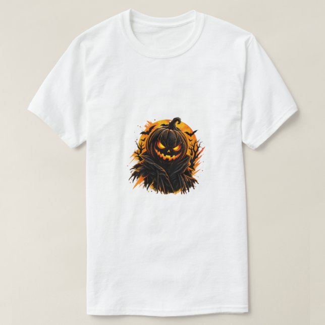 Mörk Halloween-pumpa – gotisk Jack-O-Lantern T Shirt (Design framsida)
