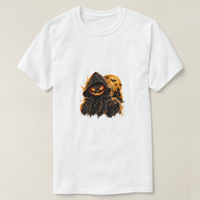 Mörk Halloween-pumpa – gotisk Jack-O-Lantern T Shirt (Design framsida)