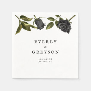 Mörk Halloween Ro Bröllop White Pappersservett