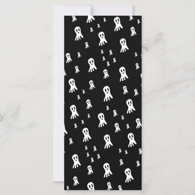 Mörk Halloween Spöken Kort (Framsida)