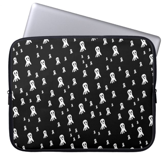 Mörk Halloween Spöken Laptop Fodral (Framsidan)
