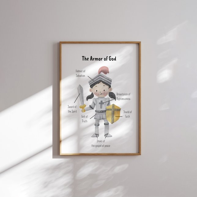 Mörk hårflicka, Guds pansar Poster (Skapare uppladdad)