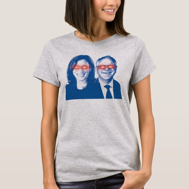 Mörk Harris Walz T Shirt (Framsida)