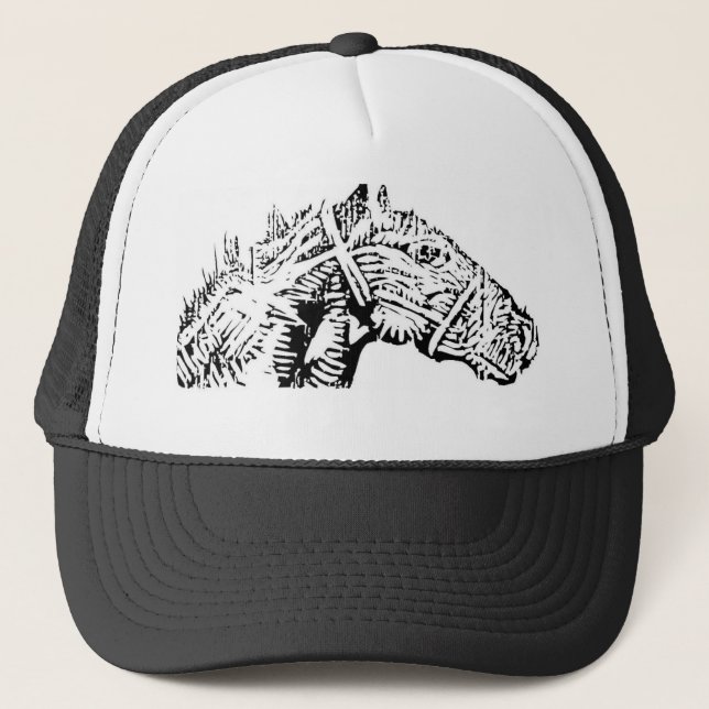 Mörk häst Logo3 Truckerkeps (Framsida)