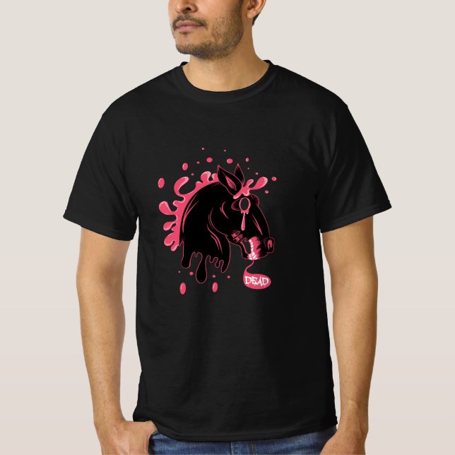 Mörk Häst T Shirt (Framsida)