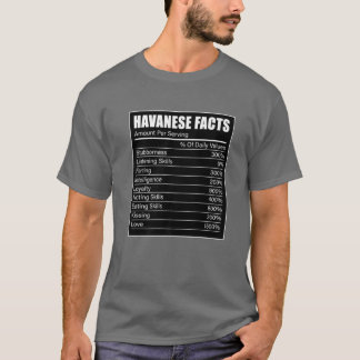 Mörk Havanese Facts Hund Havanese Älskare Havanese T Shirt