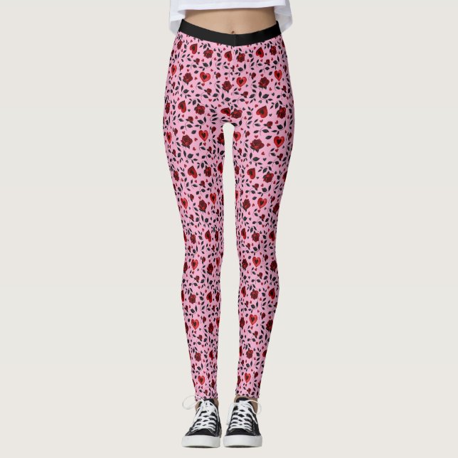 Mörk Hearts och Ro Goth Leggings (Framsida)