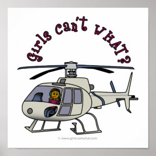 Mörk Helikopterpilot Poster