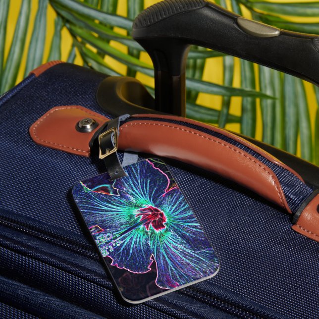 Mörk hibiskus bagagebricka (Framsida Insitu 1)