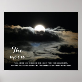 Mörk Himlar full Moon-inspirationsoffert Poster