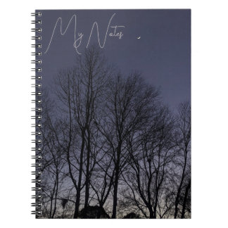 Mörk Himmel, Måne och Spiral fotopatbok för bärbar Anteckningsbok