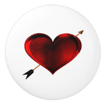Mörk Hjärta med Guld- pil Drag - knappen Dra