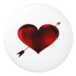 Mörk Hjärta med Guld- pil Drag - knappen Dra Knopp