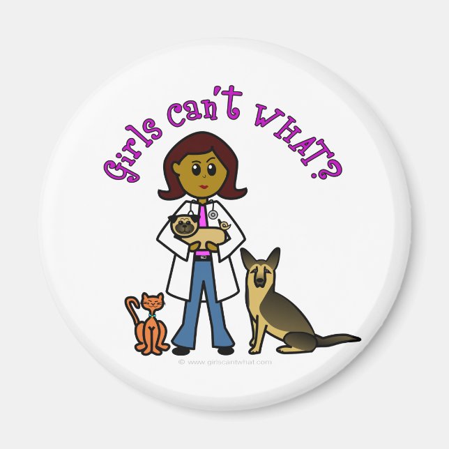 Mörk Honlig veterinär Magnet (Framsidan)