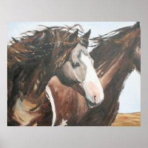 Mörk Horse, ljusdag Poster