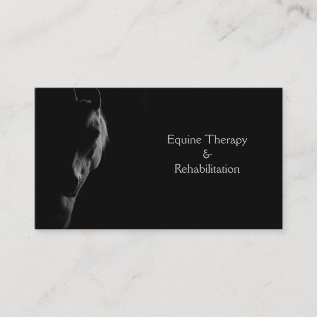 Mörk Horse Personlig Affärskort Visitkort (Framsida)