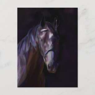 Mörk Horse Vykort