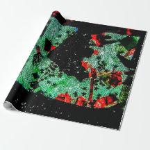 Mörk höst abstrakt Inpackningspapper, Mörk naturli