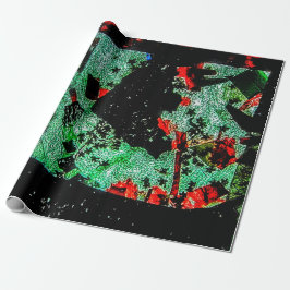 Mörk höst abstrakt Inpackningspapper, Mörk naturli Presentpapper