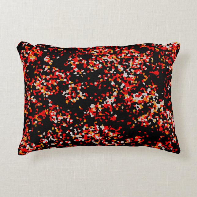Mörk Höstkonfetti Prydnadskudde (Framsidan)