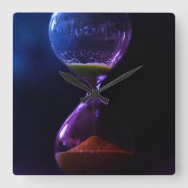 MÖRK HOURGLAS FYRKANTIG KLOCKA