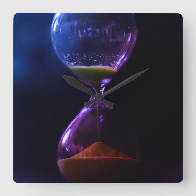 MÖRK HOURGLAS FYRKANTIG KLOCKA (Framsida)