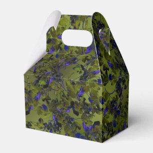 Mörk Humle Vinstock och Blad Abstrakt Konstfestiva Presentaskar