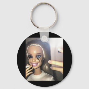 Mörk Humor Doll Smoking Selfie Parody Nyckelring