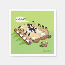 Mörk Humor Funny Native American Thanksgiving Pappersservett