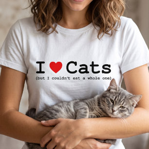 Mörk Humor Kattägare Gag T-shirt