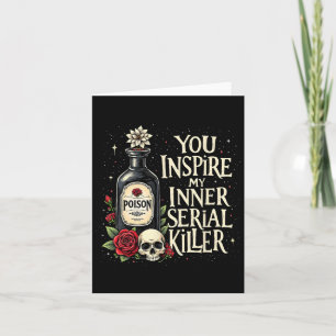 Mörk Humor Poison Flaska Gothic Halloween Aestheti Kort