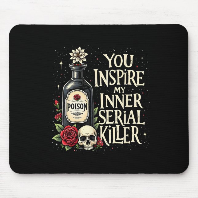 Mörk Humor Poison Flaska Gothic Halloween Aestheti Musmatta (Framsidan)