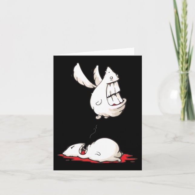 Mörk humor spök konstig varelse kort (Framsida)
