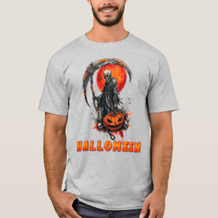 Mörk Huva Reaper Moon Scen för Halloween-fans T Shirt