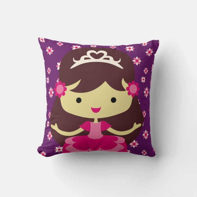 Mörk Hved Little Princess Pillow Kudde (Framsida)