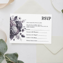 Mörk Hydrangea Blommigt Gothic Halloween Bröllop